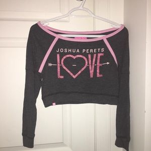 Joshua Perets Cropped Long Sleeve Top/Shirt